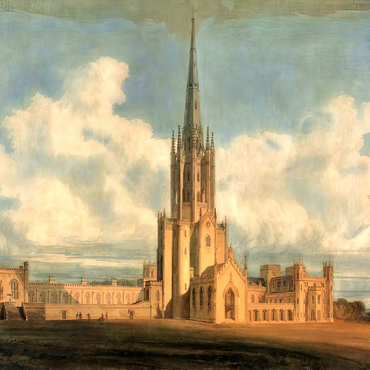 Projected Design for Fonthill Abbey, Wiltshire 100 Jigsaw Puzzle 3D Modell