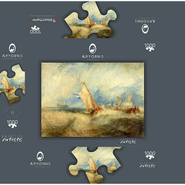 Van Tromp, going about to please his Masters, Ships a Sea, getting a Good Wetting 1000 Jigsaw Puzzle box 3D Modell