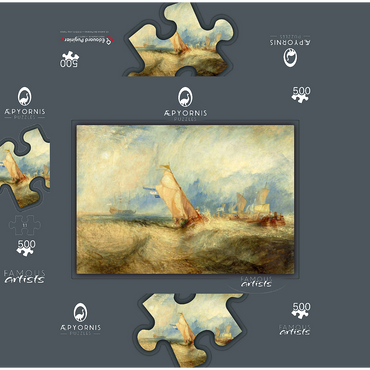 Van Tromp, going about to please his Masters, Ships a Sea, getting a Good Wetting 500 Jigsaw Puzzle box 3D Modell