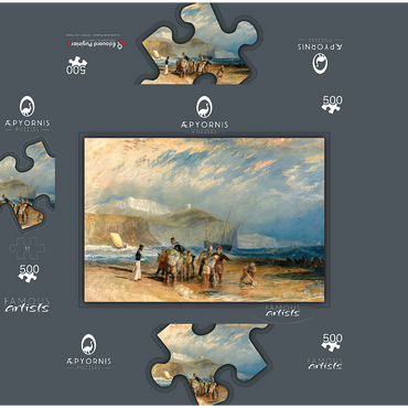 Folkestone Harbour and Coast to Dover 500 Jigsaw Puzzle box 3D Modell