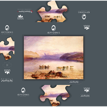 Joseph Mallord William Turner, Ullswater, Cumberland 1000 Jigsaw Puzzle box 3D Modell