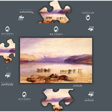Joseph Mallord William Turner, Ullswater, Cumberland 100 Jigsaw Puzzle box 3D Modell
