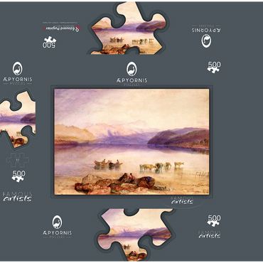 Joseph Mallord William Turner, Ullswater, Cumberland 500 Jigsaw Puzzle box 3D Modell