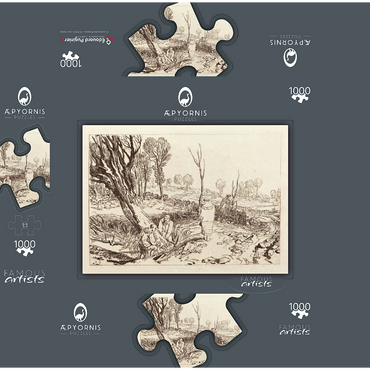 Hedging and Ditching 1000 Jigsaw Puzzle box 3D Modell