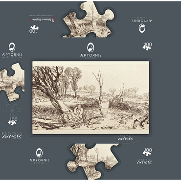 Hedging and Ditching 100 Jigsaw Puzzle box 3D Modell