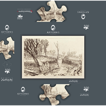 Hedging and Ditching 500 Jigsaw Puzzle box 3D Modell