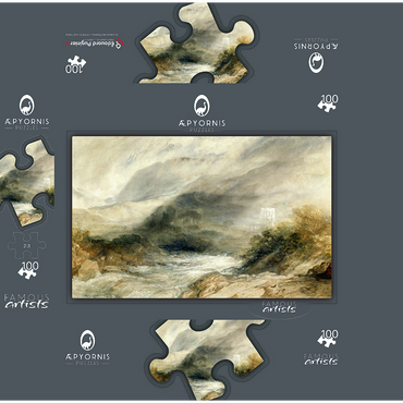 Llanthony Abbey, Monmouthshire 100 Jigsaw Puzzle box 3D Modell