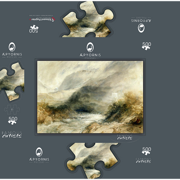 Llanthony Abbey, Monmouthshire 500 Jigsaw Puzzle box 3D Modell