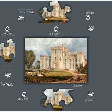 View of Hampton Court, Herefordshire, from the Northwest 1000 Jigsaw Puzzle box 3D Modell