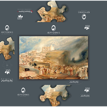 Saint Catherine's Hill, Guildford, Surrey 100 Jigsaw Puzzle box 3D Modell