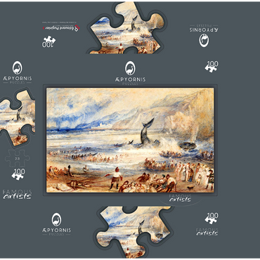 The Whale on Shore 100 Jigsaw Puzzle box 3D Modell
