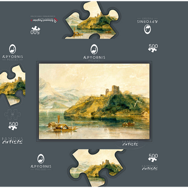 Château de Rinkenberg, on the Lac de Brienz, Switzerland 500 Jigsaw Puzzle box 3D Modell