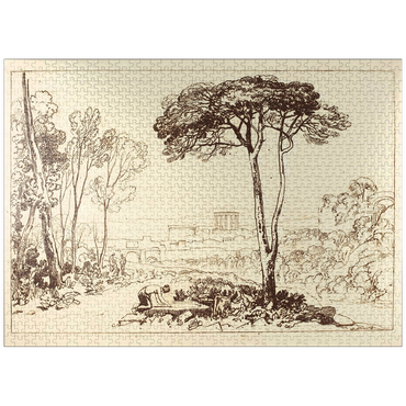 puzzleplate Scene in the Campagna 1000 Jigsaw Puzzle