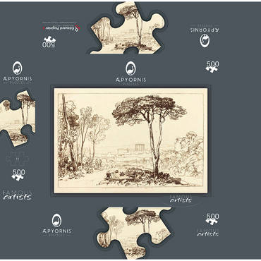 Scene in the Campagna 500 Jigsaw Puzzle box 3D Modell