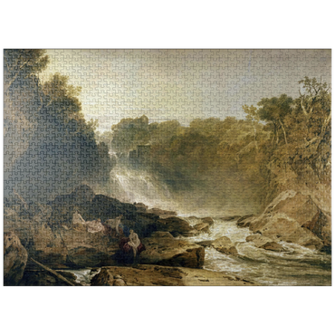 puzzleplate The Fall of the Clyde, Lanarkshire - Noon 1000 Jigsaw Puzzle