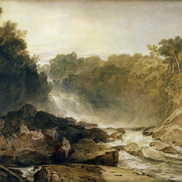 The Fall of the Clyde, Lanarkshire - Noon 1000 Jigsaw Puzzle 3D Modell