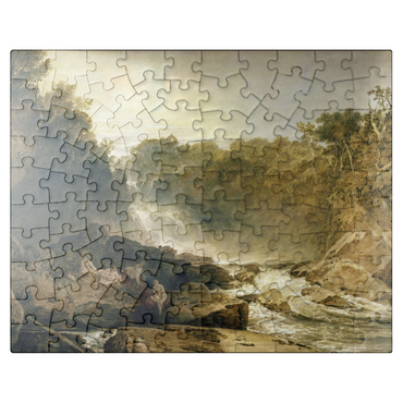 puzzleplate The Fall of the Clyde, Lanarkshire - Noon 100 Jigsaw Puzzle