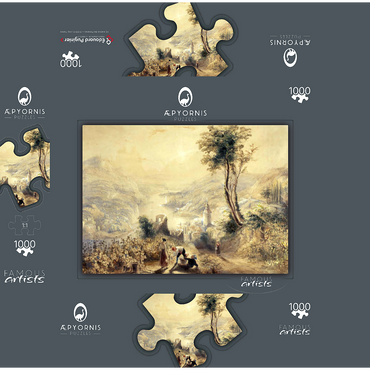 Berncastle (Oberwesel) 1000 Jigsaw Puzzle box 3D Modell