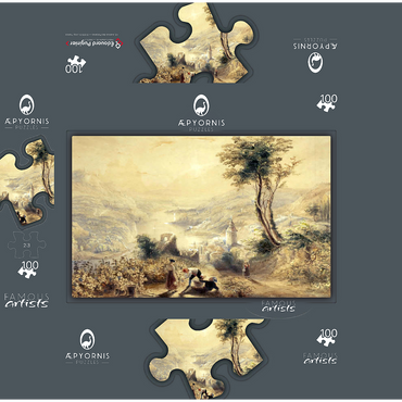 Berncastle (Oberwesel) 100 Jigsaw Puzzle box 3D Modell