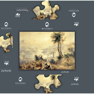 Berncastle (Oberwesel) 500 Jigsaw Puzzle box 3D Modell