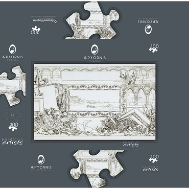 Frontispiece 100 Jigsaw Puzzle box 3D Modell