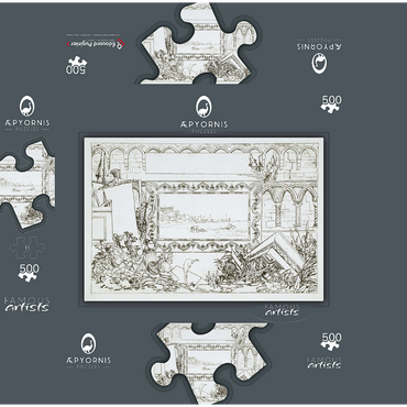Frontispiece 500 Jigsaw Puzzle box 3D Modell