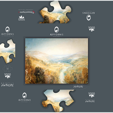 Buckfastleigh Abbey, Devonshire 1000 Jigsaw Puzzle box 3D Modell