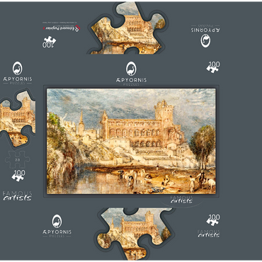 Jedburgh Abbey 100 Jigsaw Puzzle box 3D Modell