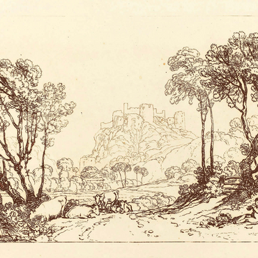 The Castle Above the Meadows 1000 Jigsaw Puzzle 3D Modell