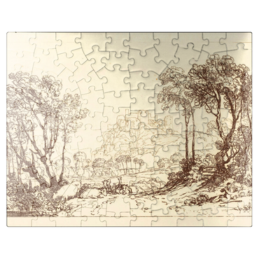 puzzleplate The Castle Above the Meadows 100 Jigsaw Puzzle