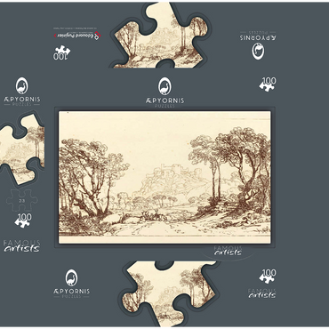 The Castle Above the Meadows 100 Jigsaw Puzzle box 3D Modell