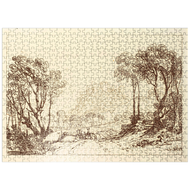 puzzleplate The Castle Above the Meadows 500 Jigsaw Puzzle