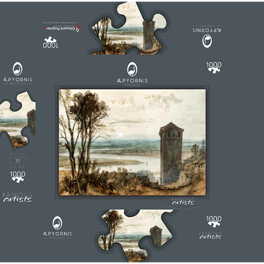 Weissenthurm and the Hoche Monument 1000 Jigsaw Puzzle box 3D Modell