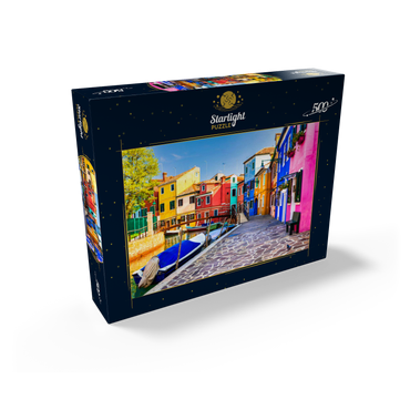 The most colorful traditional fishing town (village) Burano - island near Venice. Italy - travel and landmarks 500 Jigsaw Puzzle box view1