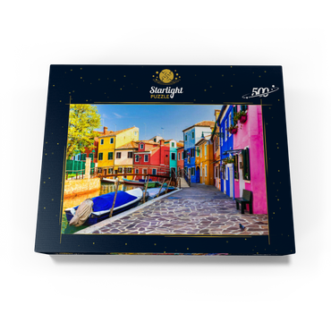 The most colorful traditional fishing town (village) Burano - island near Venice. Italy - travel and landmarks 500 Jigsaw Puzzle box view1