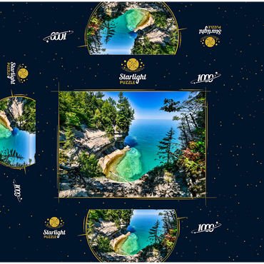 The towering view of Lake Superior from Michigan on the Upper Peninsula 1000 Jigsaw Puzzle box 3D Modell