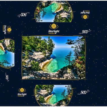 The towering view of Lake Superior from Michigan on the Upper Peninsula 500 Jigsaw Puzzle box 3D Modell