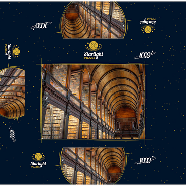 Books in the Long Room Library, Trinity College Dublin Ireland 1000 Jigsaw Puzzle box 3D Modell