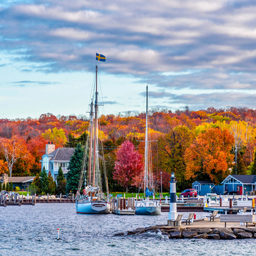 Sister Bay town harbor view in Door County Wisconsin 1000 Jigsaw Puzzle 3D Modell
