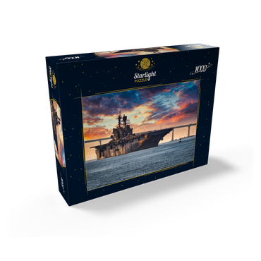 A U.S. Navy ship leaves San Diego Bay and heads into the Pacific Ocean. 1000 Jigsaw Puzzle box view1