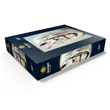 Head in profile a white horse. oil painting 500 Jigsaw Puzzle box view1