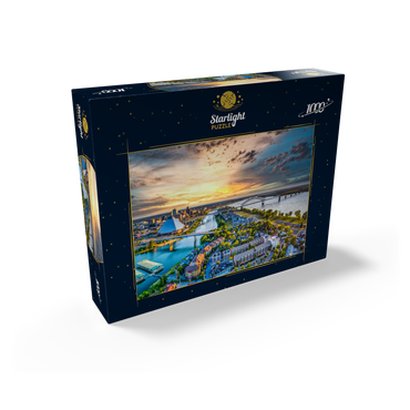 Memphis Tennessee TN downtown drone skyline aerial view. 1000 Jigsaw Puzzle box view1