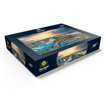 Memphis Tennessee TN downtown drone skyline aerial view. 500 Jigsaw Puzzle box view1