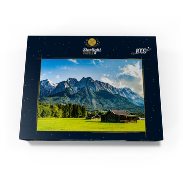 The Zugspitze, seen from Grainau/Garmisch-Partenkirchen, on a sunny summer day 1000 Jigsaw Puzzle box view1