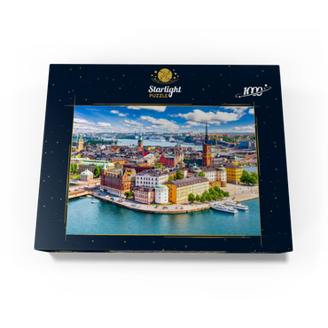 Stockholm old town (Gamla Stan) cityscape from city hall square, Sweden 1000 Jigsaw Puzzle box view1