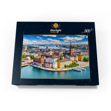 Stockholm old town (Gamla Stan) cityscape from city hall square, Sweden 500 Jigsaw Puzzle box view1