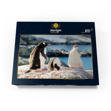 Strongster Gentoo Penguin Cute Funny Baby Chick Mama Penguins Colony Wildlife King Birds Polar Animals Cold Wild Life Creatures Antarctica Antarctic Peninsula Deception Island Crescent Georgia 100 Jigsaw Puzzle box view1
