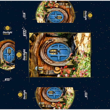 Hobbit House in Hobbiton, New Zealand 1000 Jigsaw Puzzle box 3D Modell
