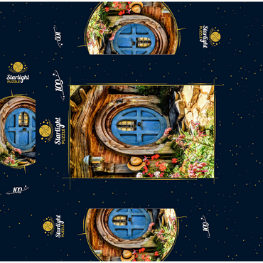 Hobbit House in Hobbiton, New Zealand 100 Jigsaw Puzzle box 3D Modell