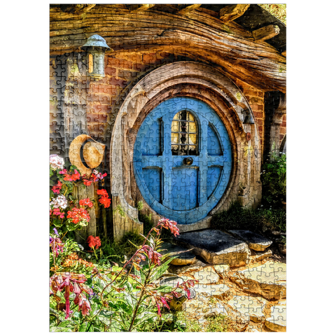 puzzleplate Hobbit House in Hobbiton, New Zealand 500 Jigsaw Puzzle